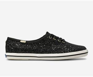 Baskets Keds Kate Spade New York Champion Glitter Femme Noir | 0923-HGAXP