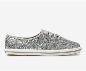 Baskets Keds Kate Spade New York Champion Glitter Femme Argent | 5604-PNQFI