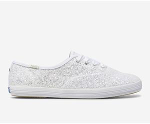 Baskets Keds Kate Spade New York Champion Glitter Femme Blanche | 8305-SEBXU