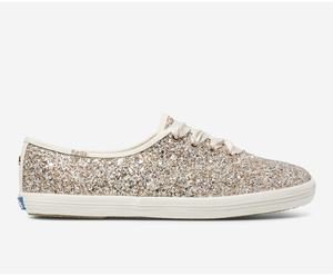 Baskets Keds Kate Spade New York Champion Glitter Femme Rose Doré | 9764-ZIRBV