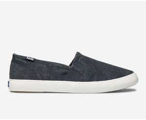 Slip On Keds Clipper Washed Solids Femme Bleu Marine | 8406-JFDVU